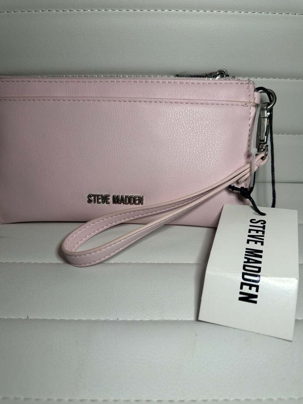 Steve Madden Pink Double Zip Wristlet Wallet
